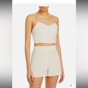 NEW Alice and Olivia Silk Spaghetti Strap Bustier